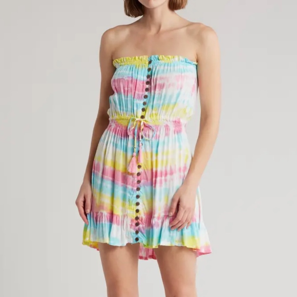 Tiare Hawaii Ryden Tie Dye Strapless Dress